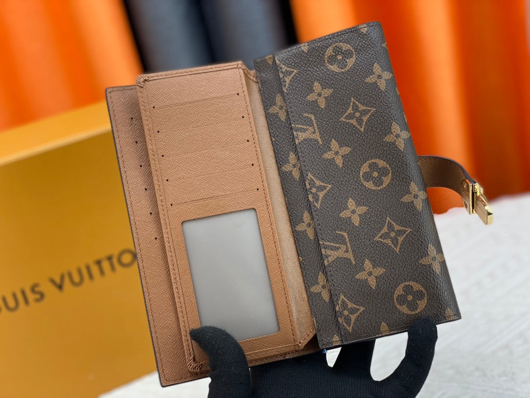 New Curieuse Retro V-Home Multi Slot Women's Foldable Large Capacity Wallet