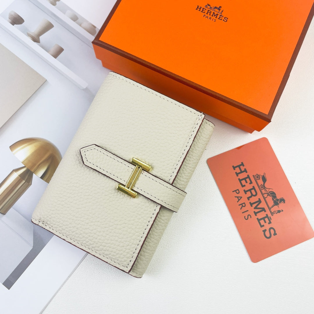 New Fashionable and Exquisite H Family Women's Short and High end Card Bag Wallet