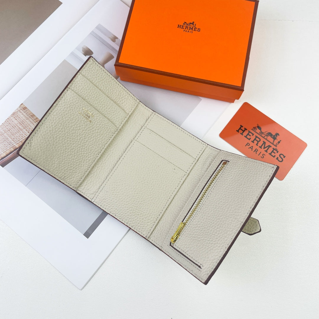 New Fashionable and Exquisite H Family Women's Short and High end Card Bag Wallet