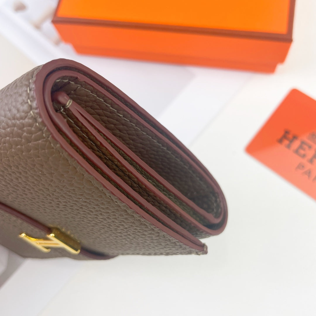 New Fashionable and Exquisite H Family Women's Short and High end Card Bag Wallet