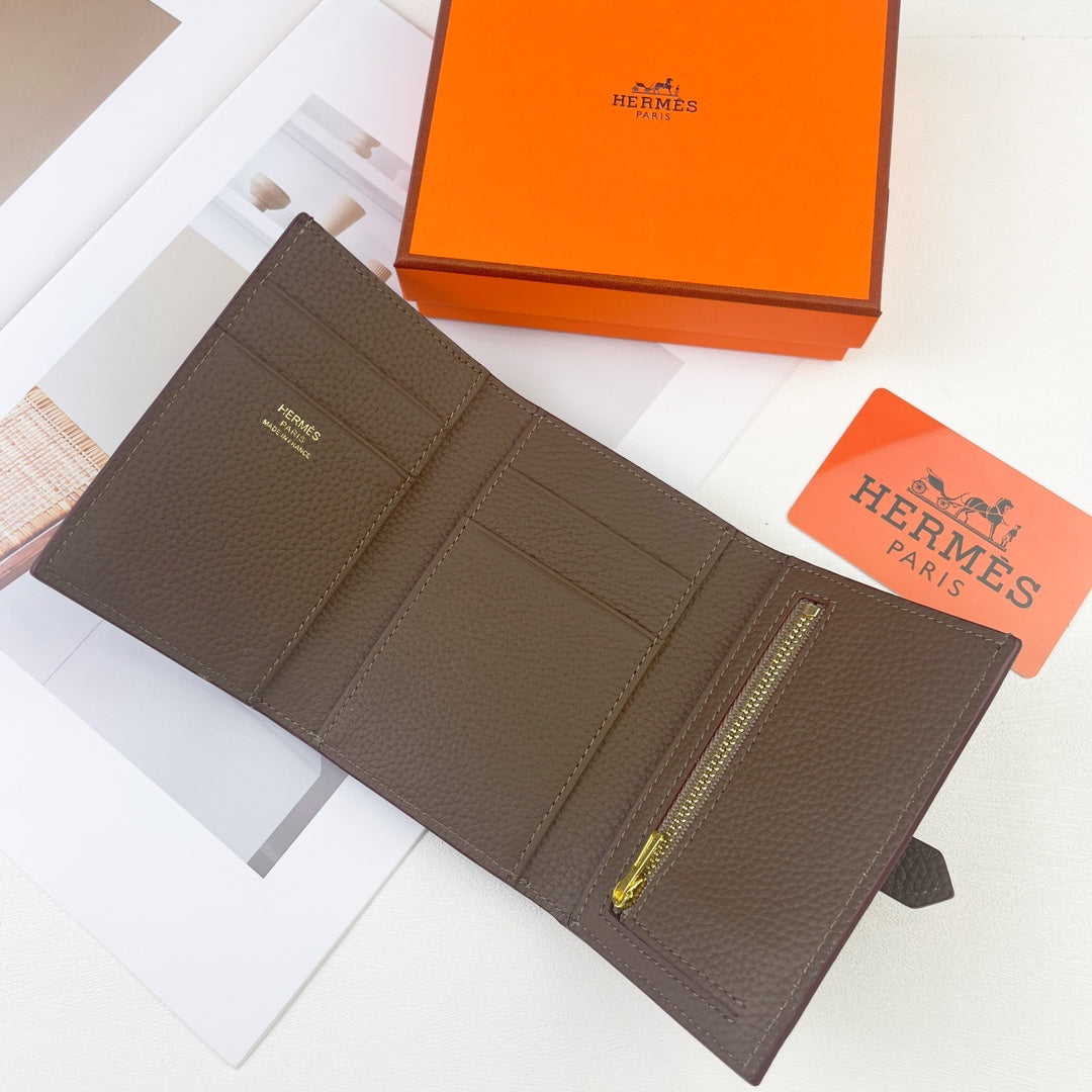 New Fashionable and Exquisite H Family Women's Short and High end Card Bag Wallet