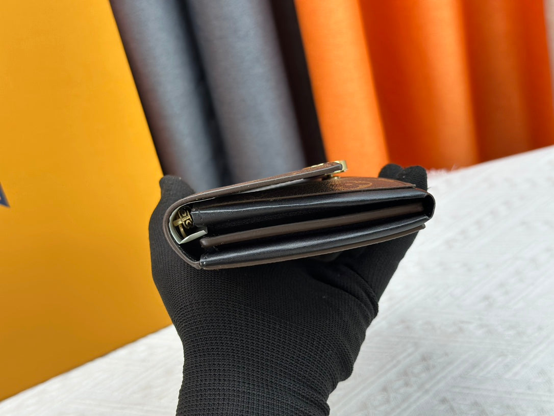 High quality European and American new fashion high-end women's genuine leather long flower multifunctional wallet with large capacity