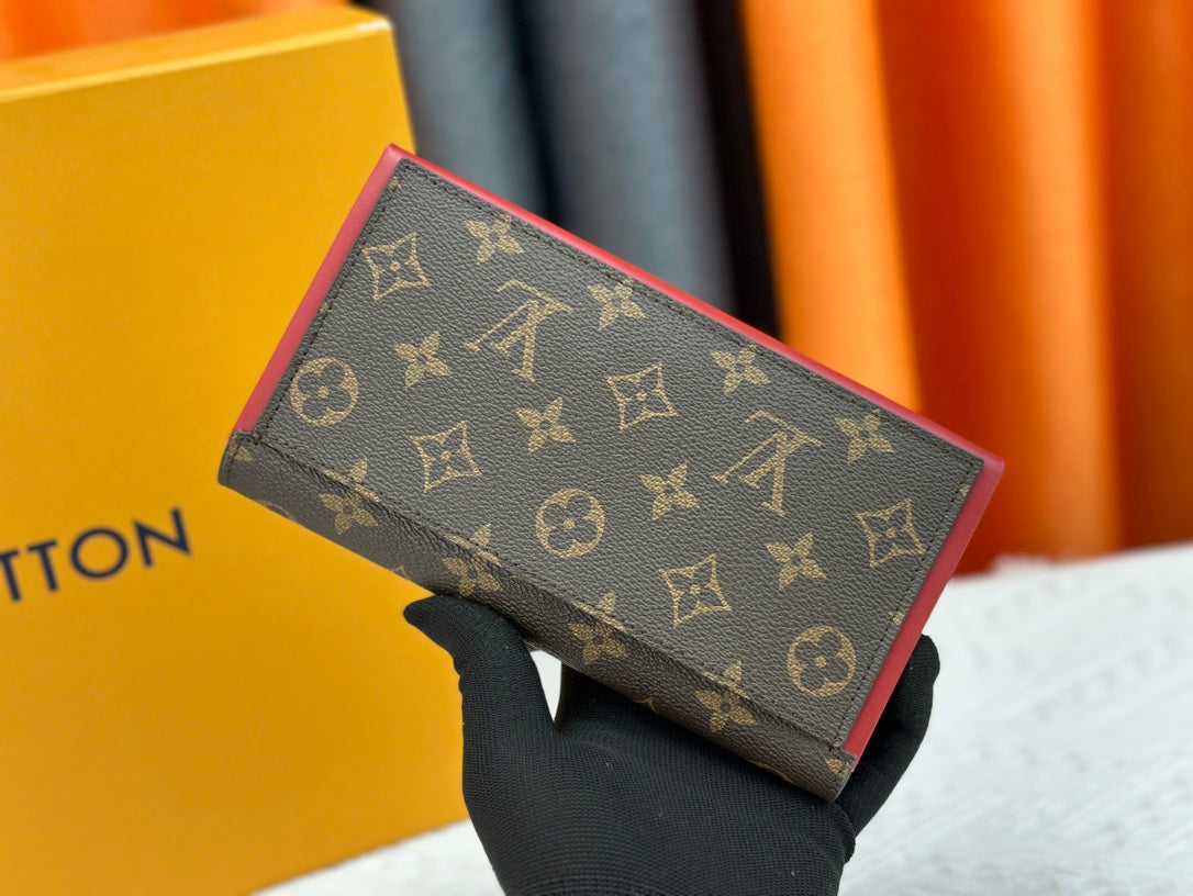 High quality European and American new fashion high-end women's genuine leather long flower multifunctional wallet with large capacity