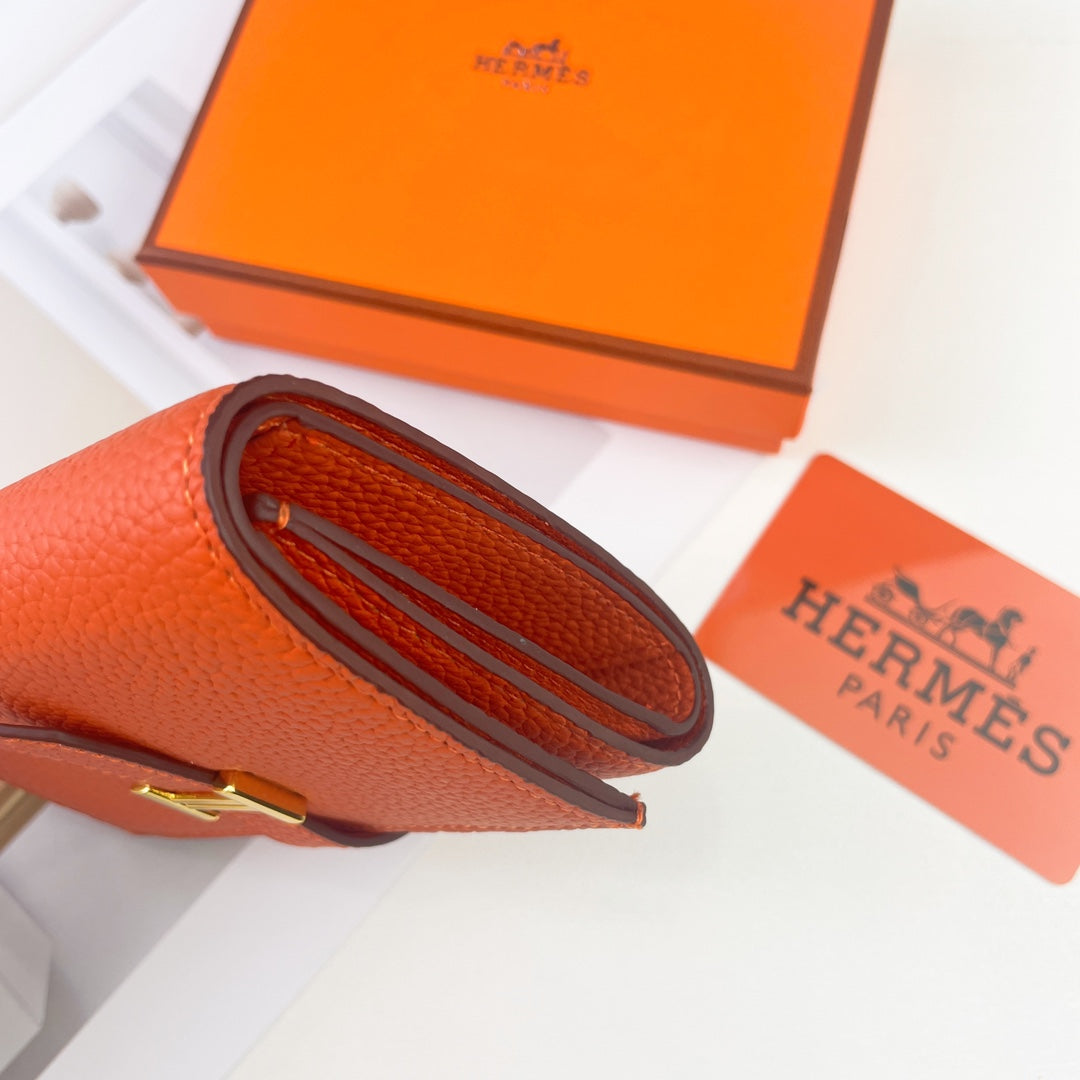 New Fashionable and Exquisite H Family Women's Short and High end Card Bag Wallet