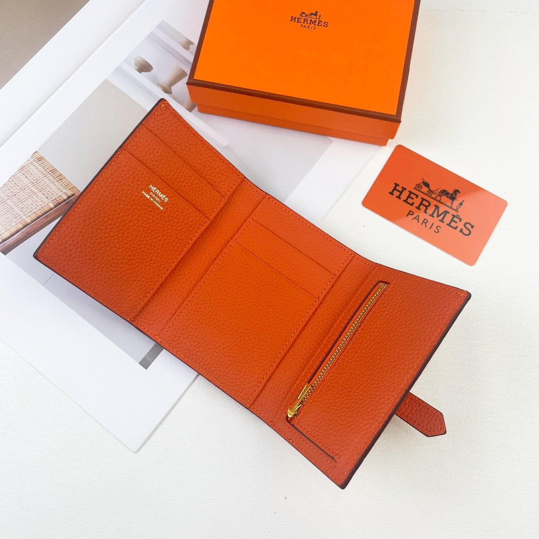 New Fashionable and Exquisite H Family Women's Short and High end Card Bag Wallet
