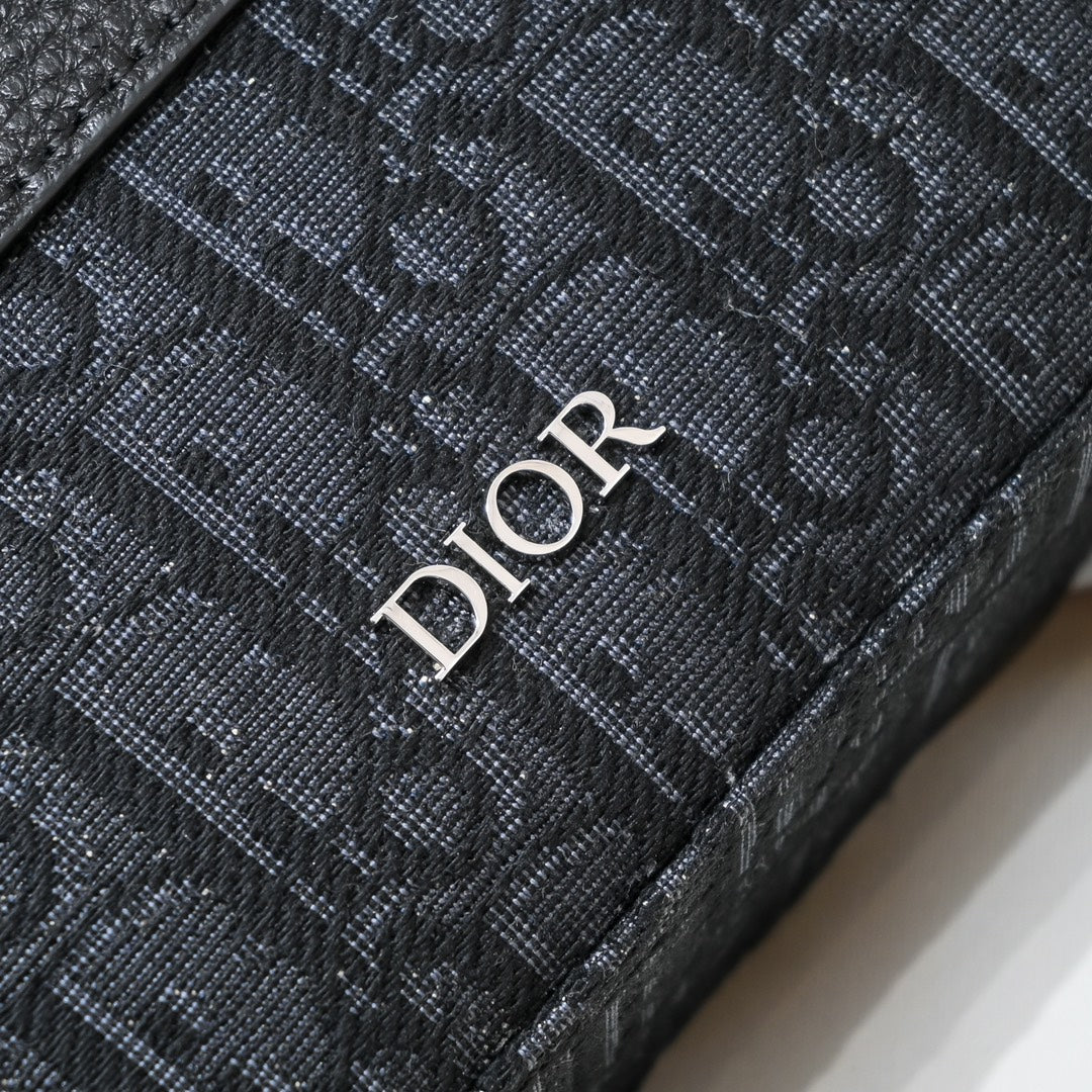 New Men's Postman Bag Double Zipper Camera Bag Retro Cowhide Jacquard Embroidery Shoulder Bag Crossbody Bag Messenger Bag