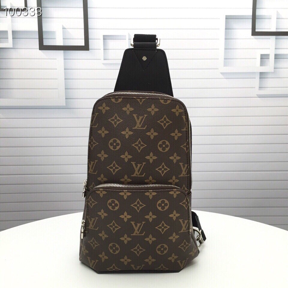 New fashion trend casual men's bag versatile AVENUE checkerboard waist bag chest bag shoulder bag shoulder crossbody bag