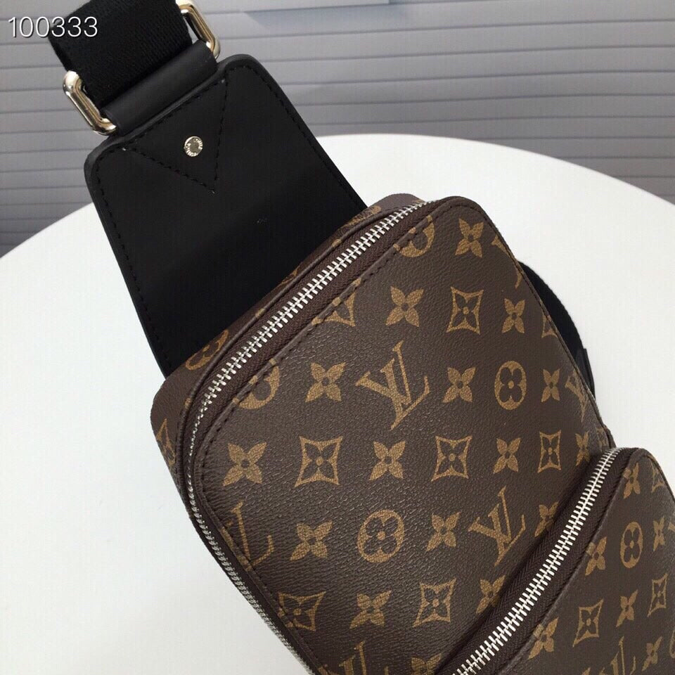 New fashion trend casual men's bag versatile AVENUE checkerboard waist bag chest bag shoulder bag shoulder crossbody bag