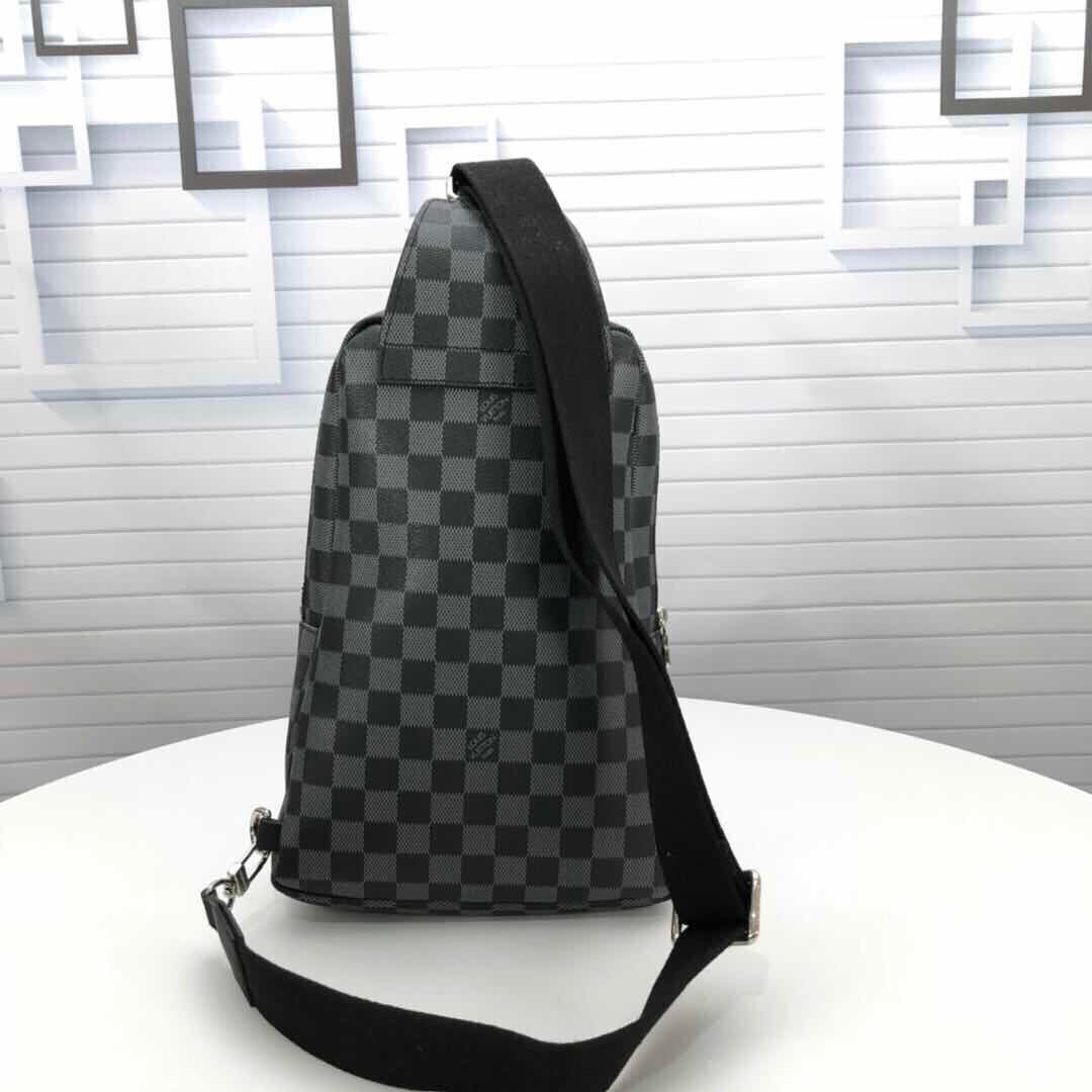 New fashion trend casual men's bag versatile AVENUE checkerboard waist bag chest bag shoulder bag shoulder crossbody bag