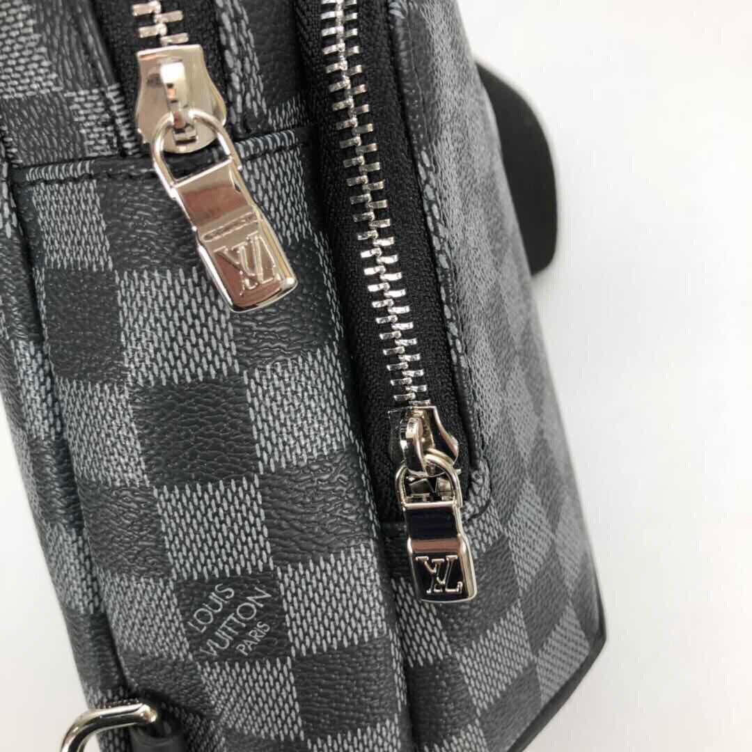 New fashion trend casual men's bag versatile AVENUE checkerboard waist bag chest bag shoulder bag shoulder crossbody bag