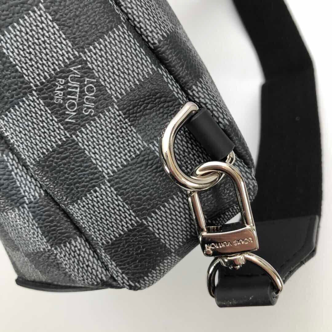 New fashion trend casual men's bag versatile AVENUE checkerboard waist bag chest bag shoulder bag shoulder crossbody bag