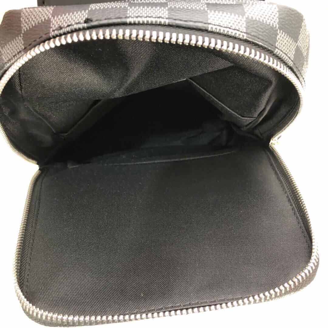 New fashion trend casual men's bag versatile AVENUE checkerboard waist bag chest bag shoulder bag shoulder crossbody bag