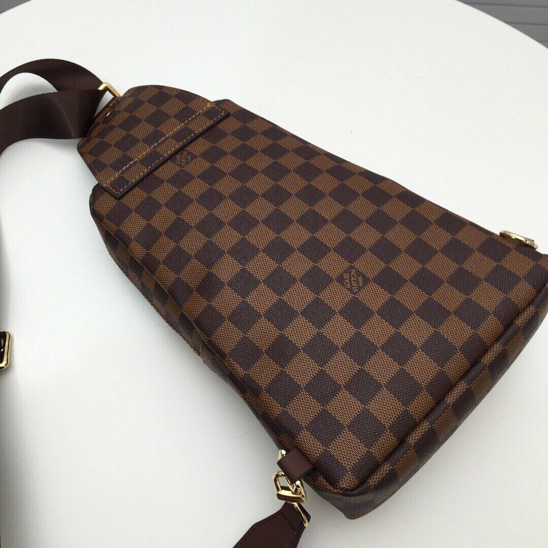 New fashion trend casual men's bag versatile AVENUE checkerboard waist bag chest bag shoulder bag shoulder crossbody bag