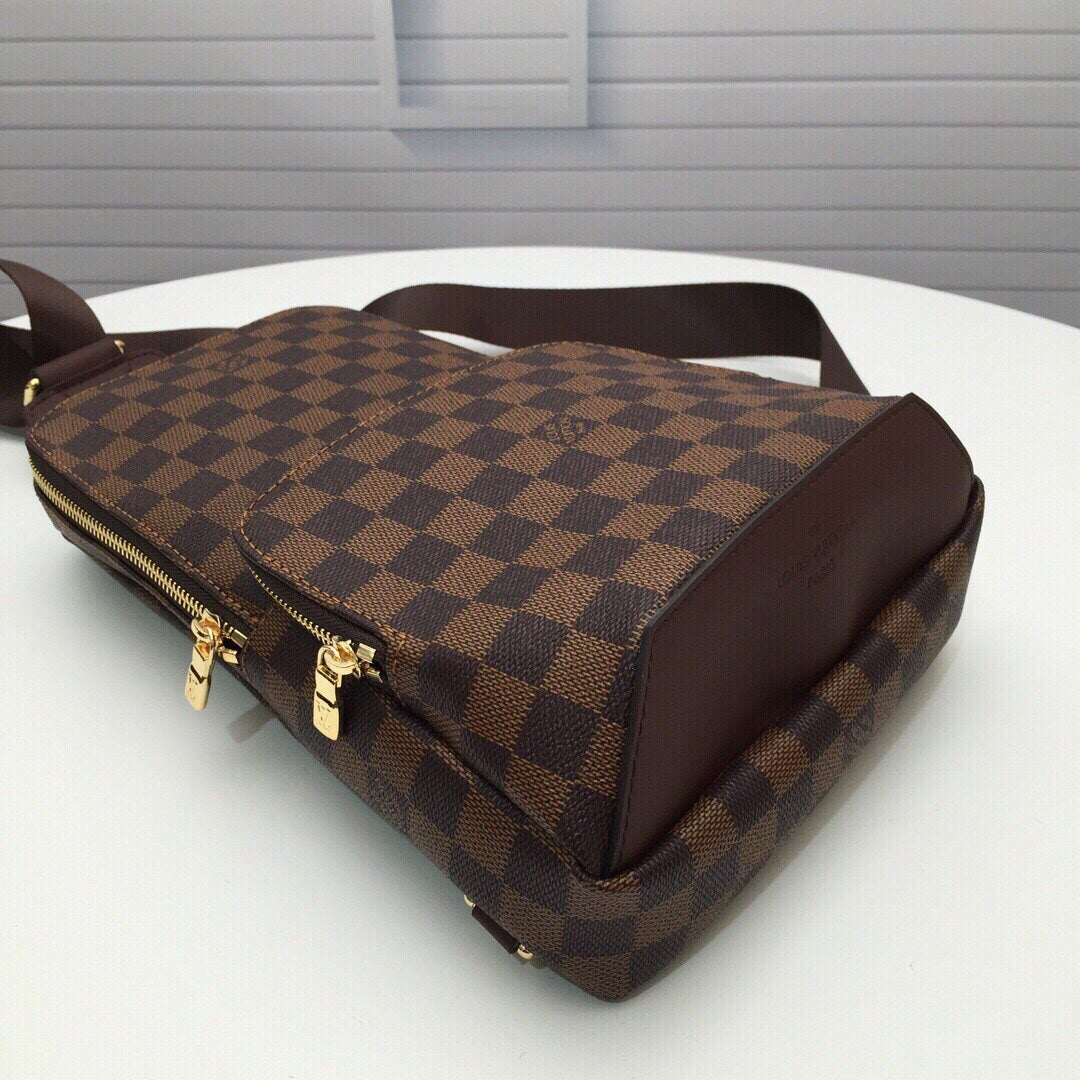 New fashion trend casual men's bag versatile AVENUE checkerboard waist bag chest bag shoulder bag shoulder crossbody bag