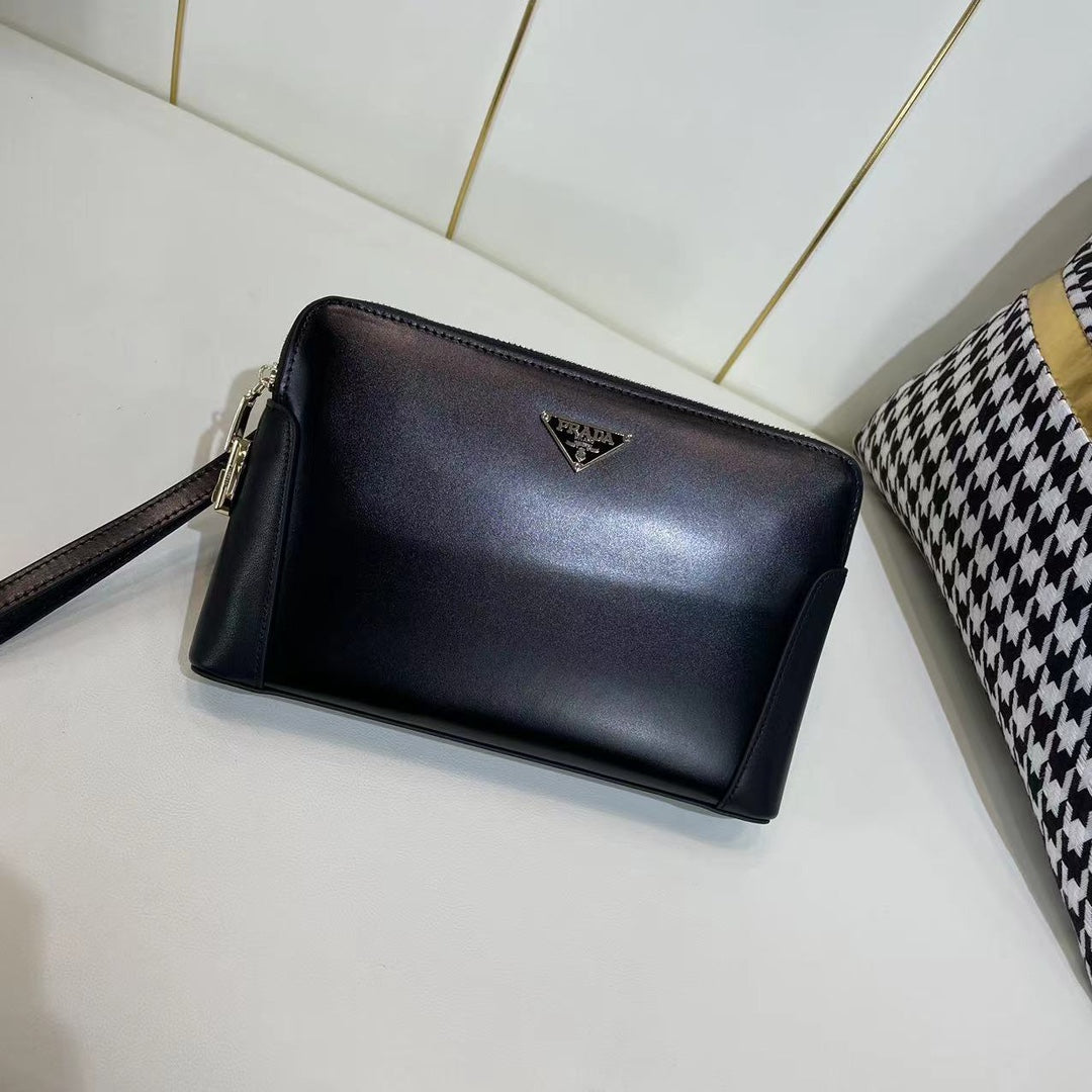 High quality new fashionable business leather password lock bag from Europe and America, men's top layer cowhide handbag, casual soft leather wallet