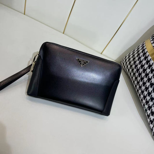 High quality new fashionable business leather password lock bag from Europe and America, men's top layer cowhide handbag, casual soft leather wallet