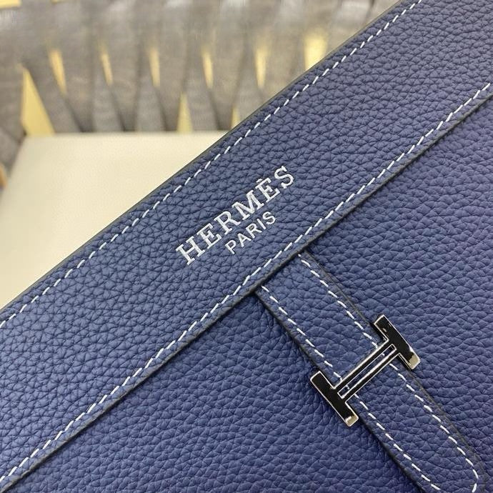 New Light Luxury European and American Fashion Casual Men's Leather Lychee Pattern Envelope Bag Handbag