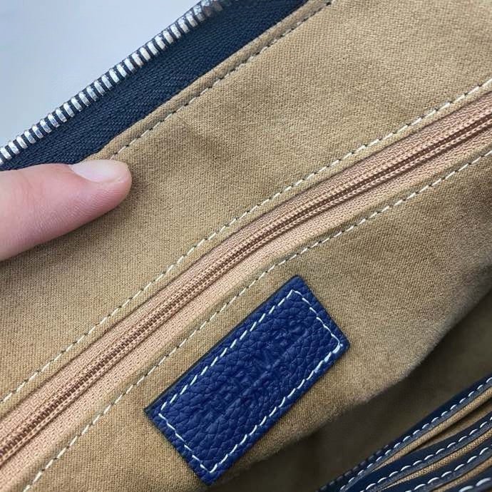 New Light Luxury European and American Fashion Casual Men's Leather Lychee Pattern Envelope Bag Handbag