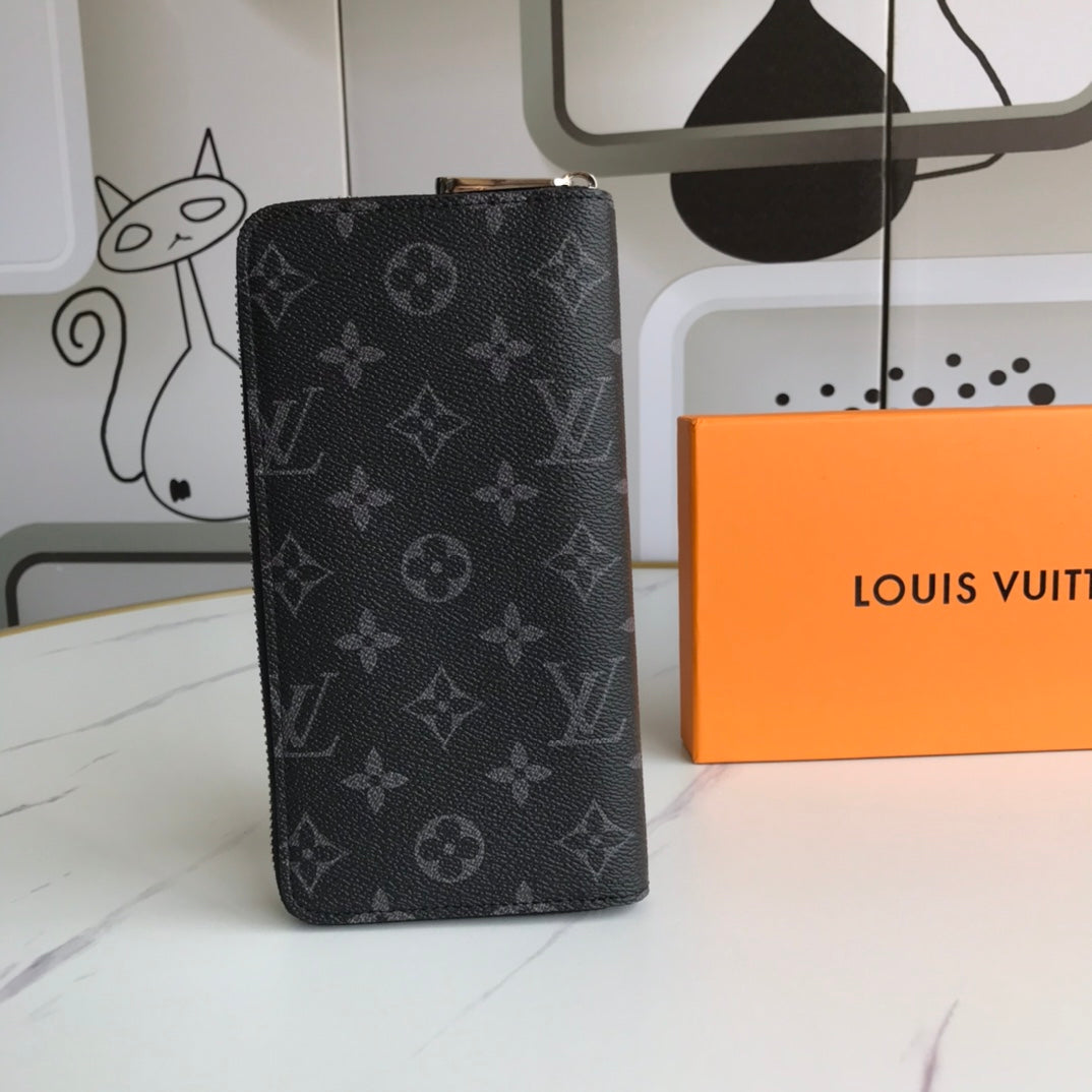 New fashion trend men's long classic vintage flower large capacity multifunctional wallet card bag wallet