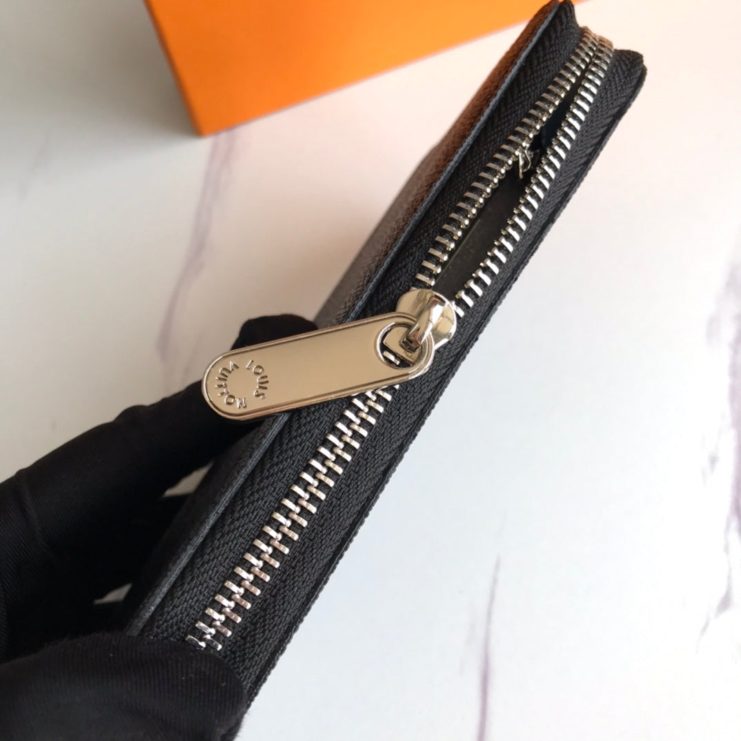 New fashion trend men's long classic vintage flower large capacity multifunctional wallet card bag wallet
