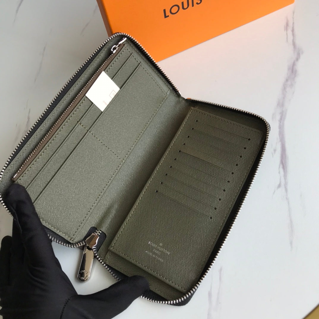 New fashion trend men's long classic vintage flower large capacity multifunctional wallet card bag wallet