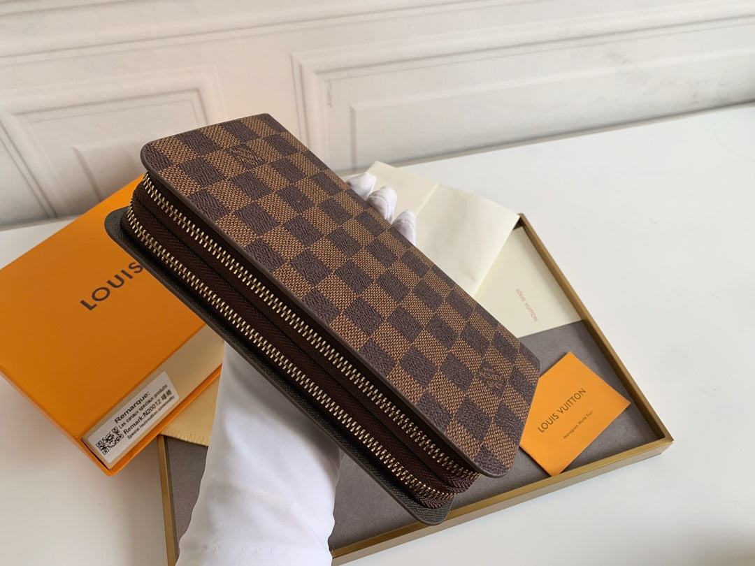 NEW Large Capacity Men's Presbyopia Long Style Double layer Zipper Handheld Foreskin Clip Phone Bag Wallet