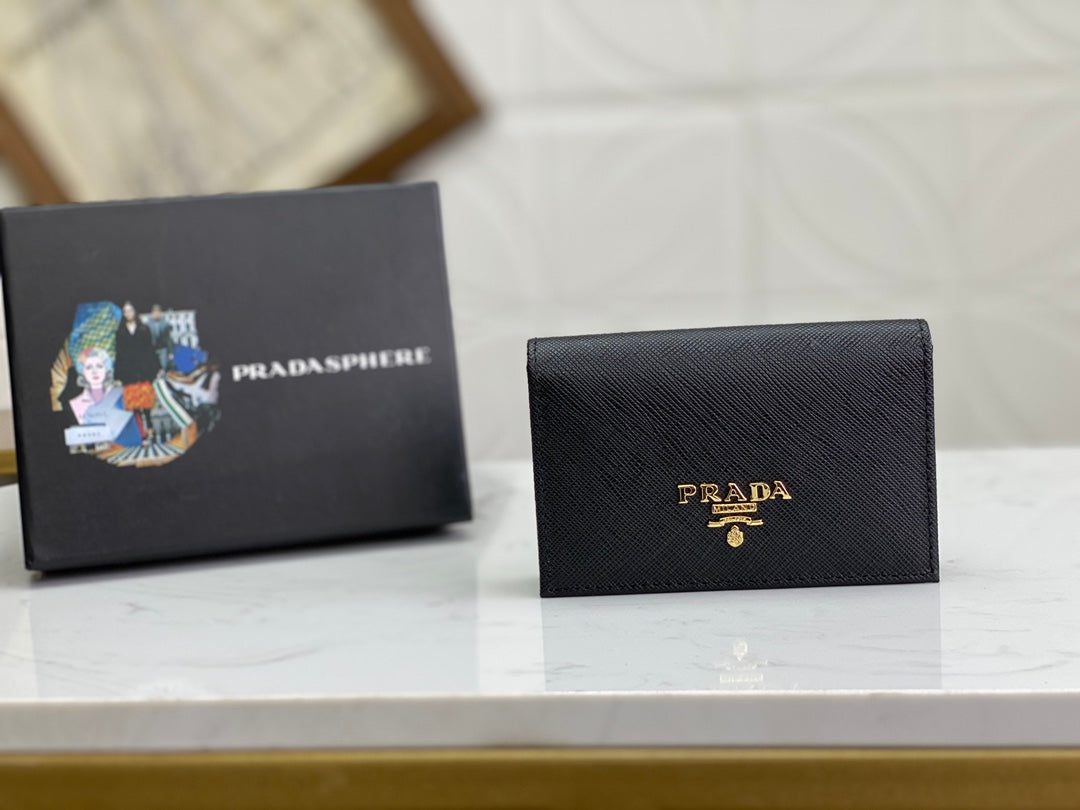 European and American New Fashion Trendy Men's Saffiano Short Luxury Leather Card Clip Wallet
