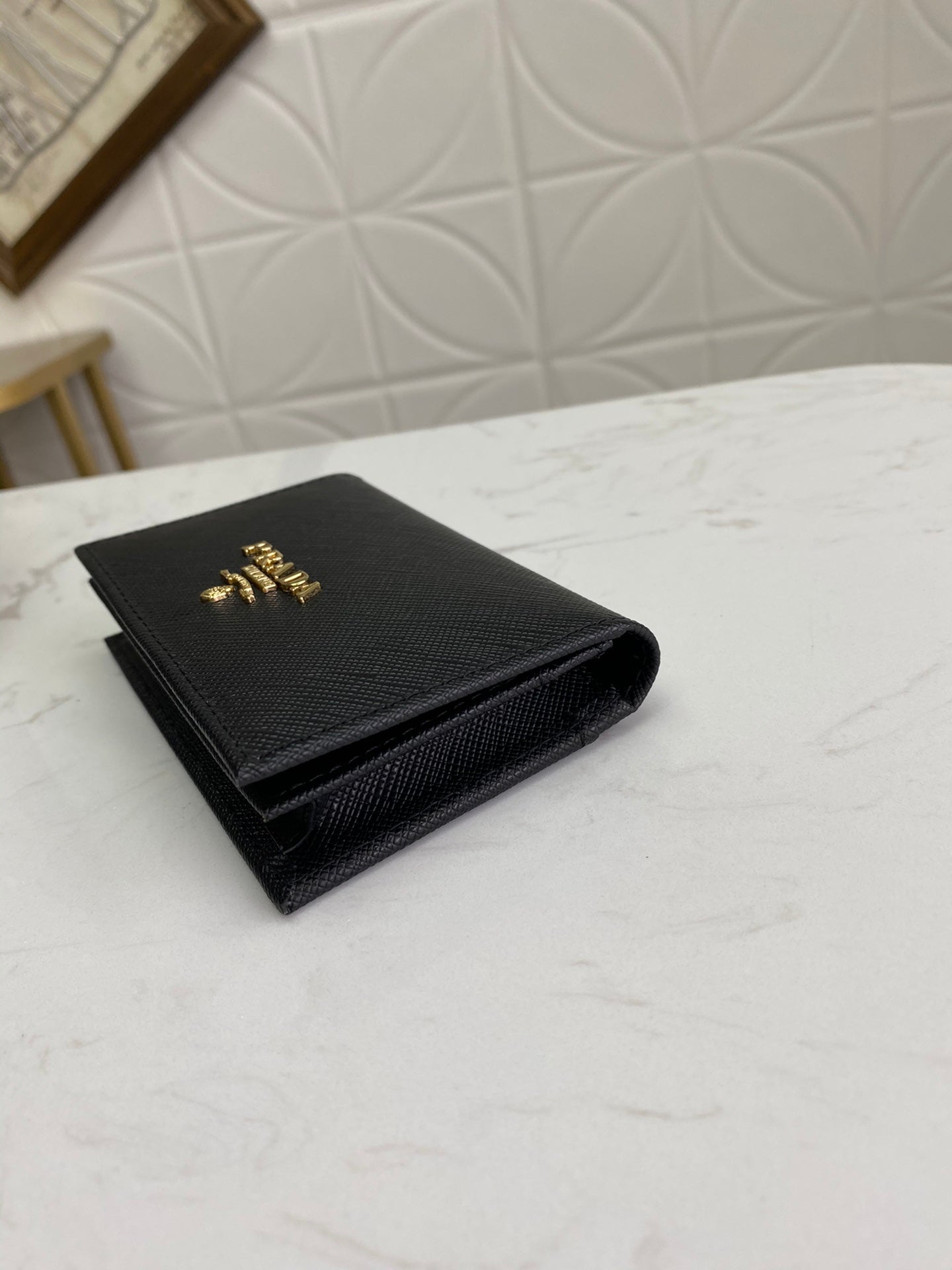 European and American New Fashion Trendy Men's Saffiano Short Luxury Leather Card Clip Wallet