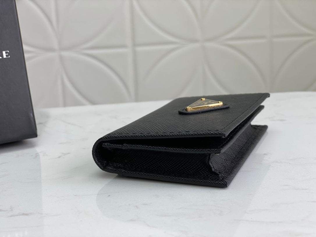 European and American New Fashion Trendy Men's Saffiano Short Luxury Leather Card Clip Wallet