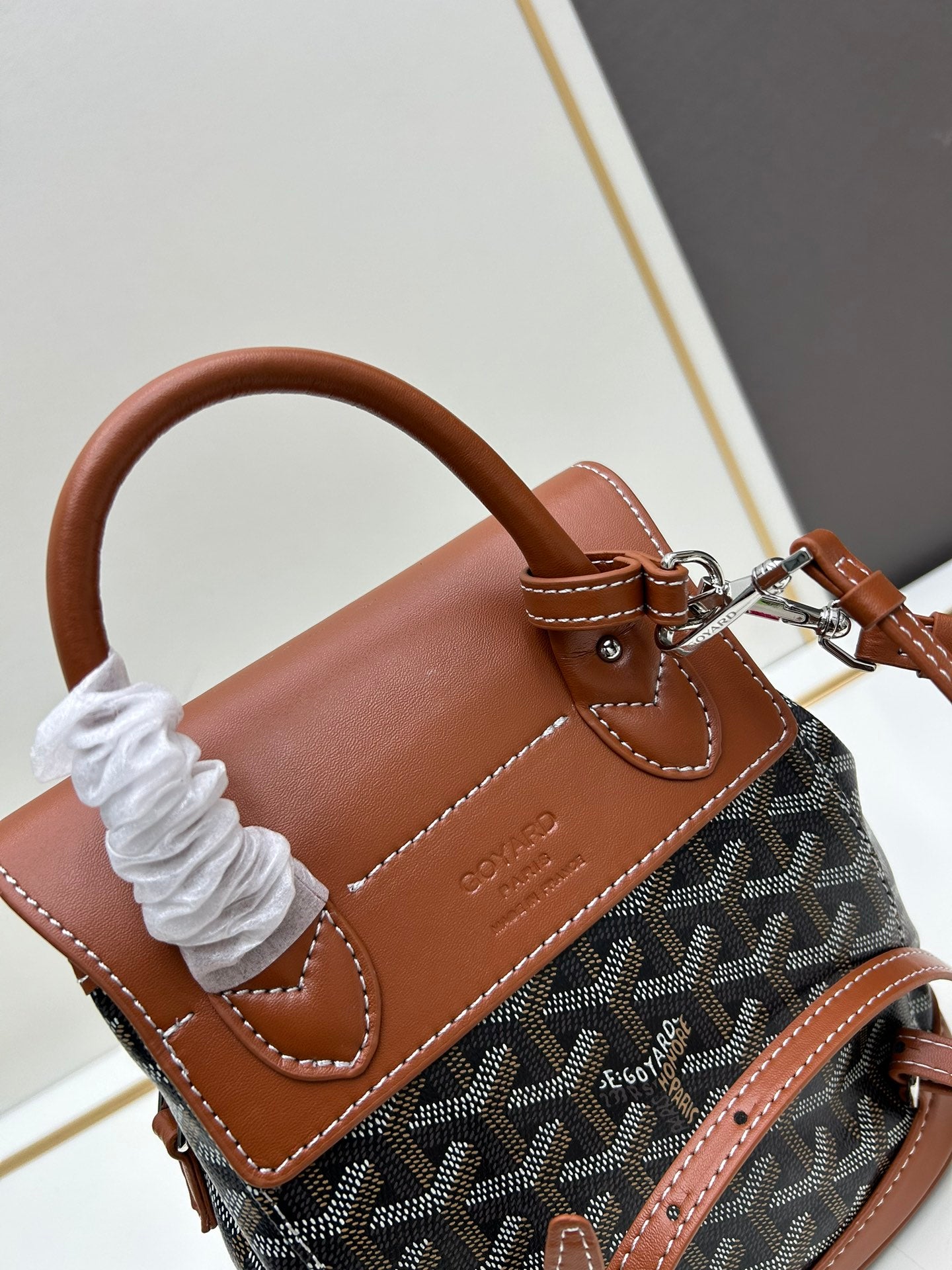 New Fashionable and Stylish Alpin Mini Women's Style Backpack with Old Flower Full Print Leather Backpack, Single Shoulder Crossbody Bag