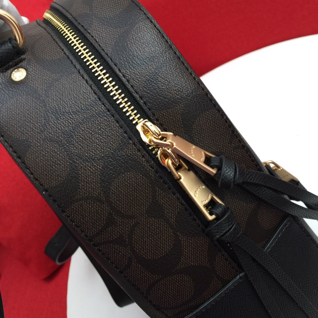 European and American trendy new vintage color blocked backpack for women, large capacity genuine leather high-end Charlie travel bag