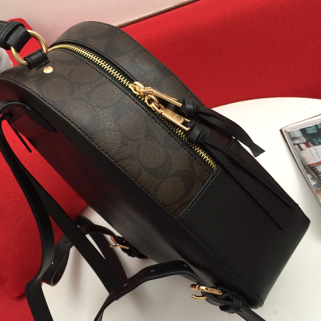 European and American trendy new vintage color blocked backpack for women, large capacity genuine leather high-end Charlie travel bag