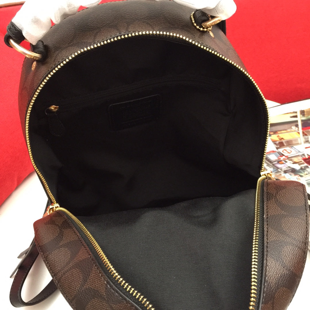 European and American trendy new vintage color blocked backpack for women, large capacity genuine leather high-end Charlie travel bag