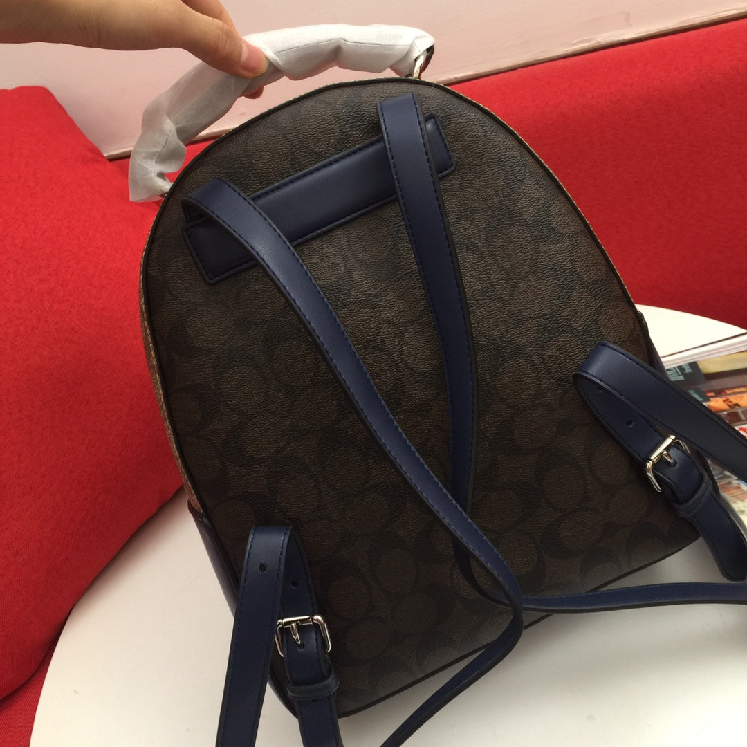 European and American trendy new vintage color blocked backpack for women, large capacity genuine leather high-end Charlie travel bag