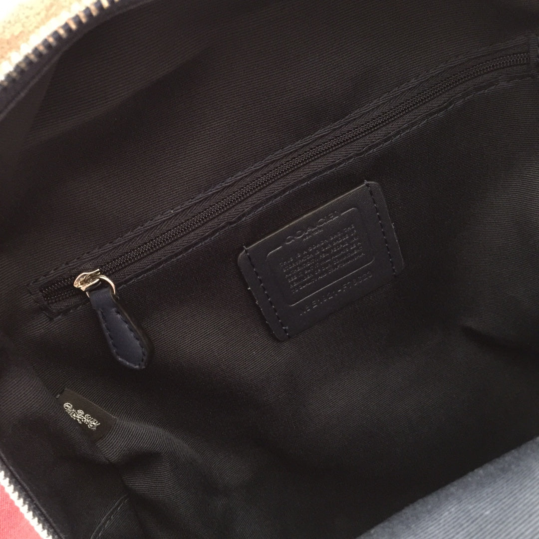 European and American trendy new vintage color blocked backpack for women, large capacity genuine leather high-end Charlie travel bag