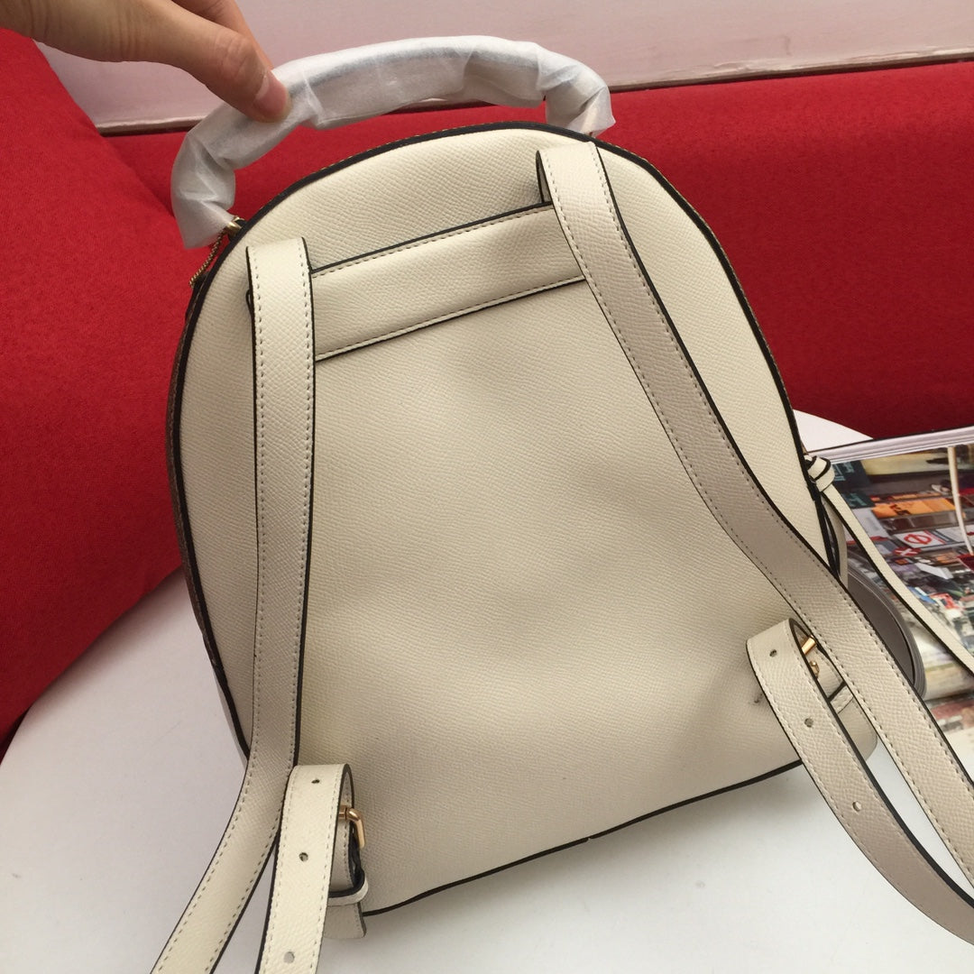 European and American trendy new vintage color blocked backpack for women, large capacity genuine leather high-end Charlie travel bag