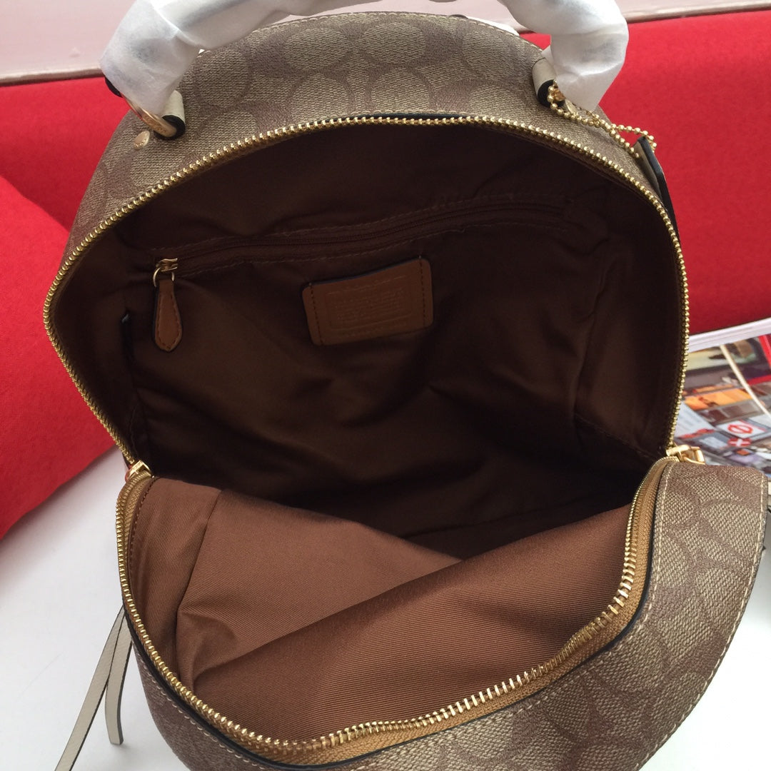 European and American trendy new vintage color blocked backpack for women, large capacity genuine leather high-end Charlie travel bag