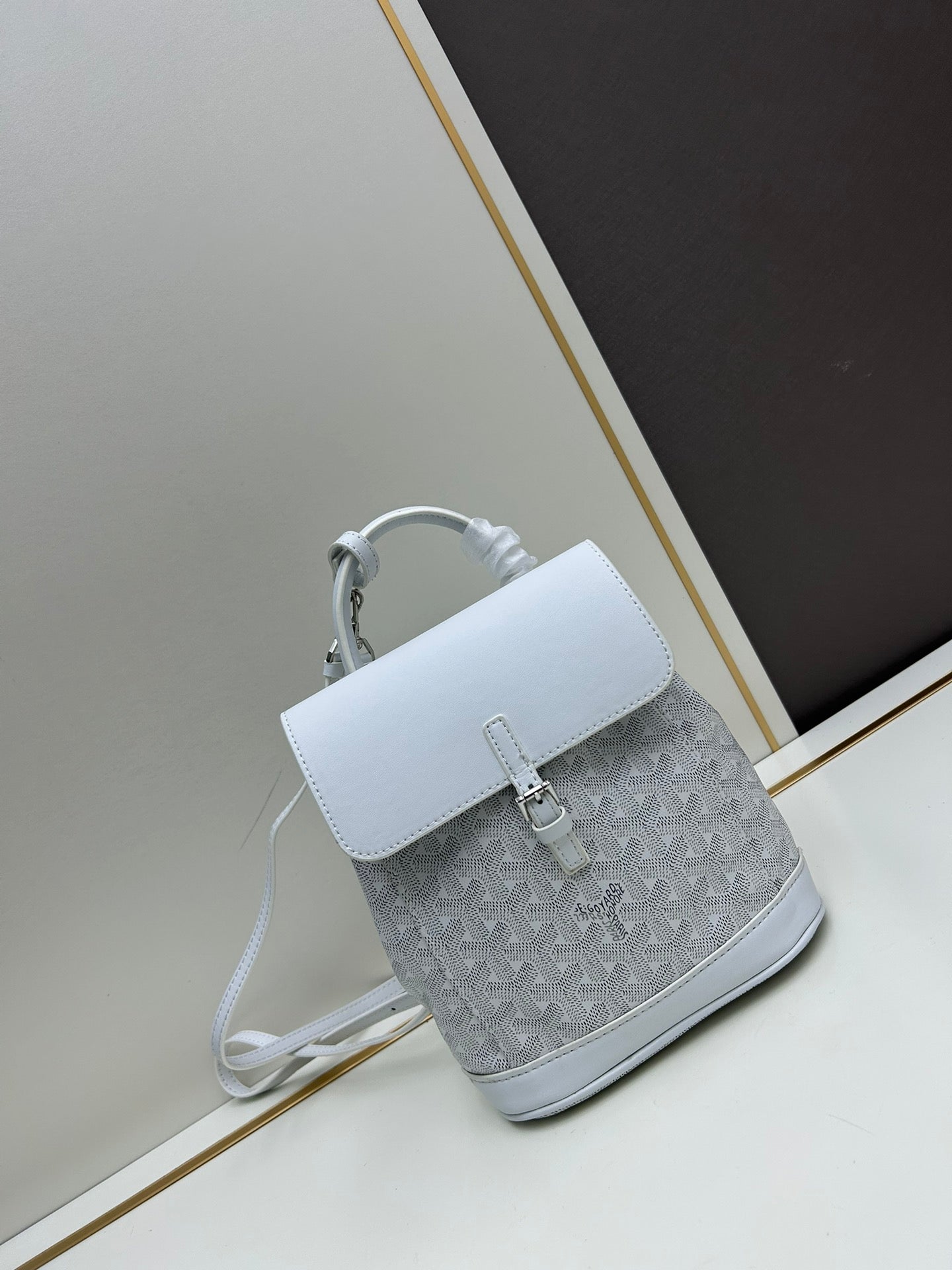 New Fashionable and Stylish Alpin Mini Women's Style Backpack with Old Flower Full Print Leather Backpack, Single Shoulder Crossbody Bag
