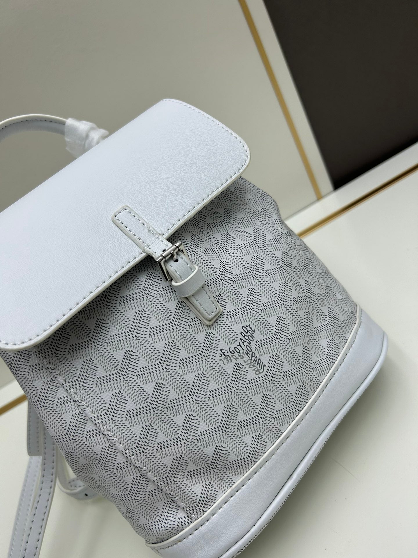 New Fashionable and Stylish Alpin Mini Women's Style Backpack with Old Flower Full Print Leather Backpack, Single Shoulder Crossbody Bag