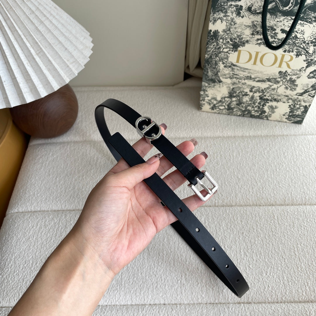 New luxury brand 1:1 women's Lucky 15mm leather fashionable casual belt