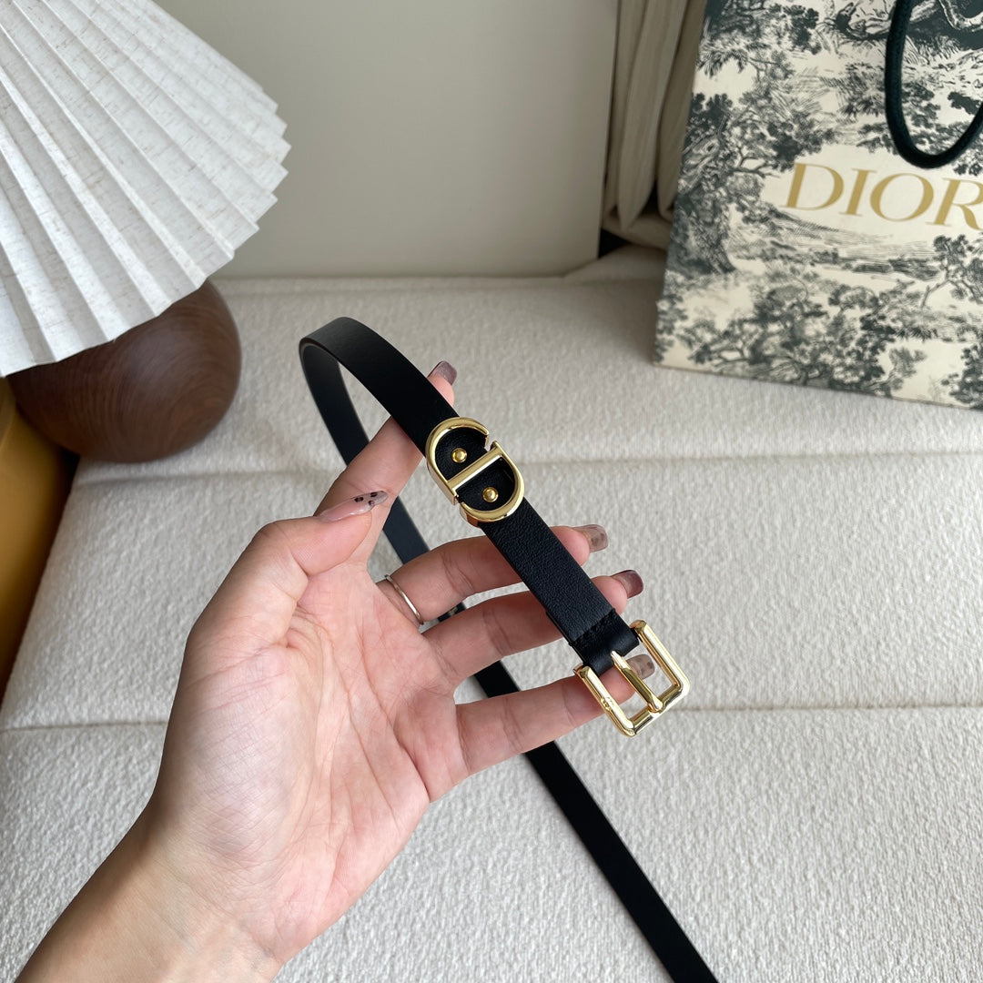 New luxury brand1:1 women's Lucky 15mm leather fashionable casual belt+original gift