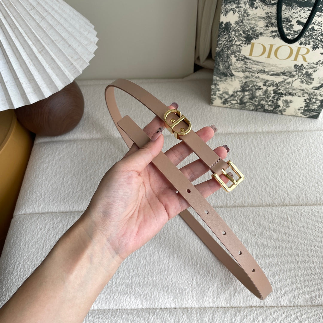 New luxury brand1:1 women's Lucky 15mm leather fashionable casual belt+original gift