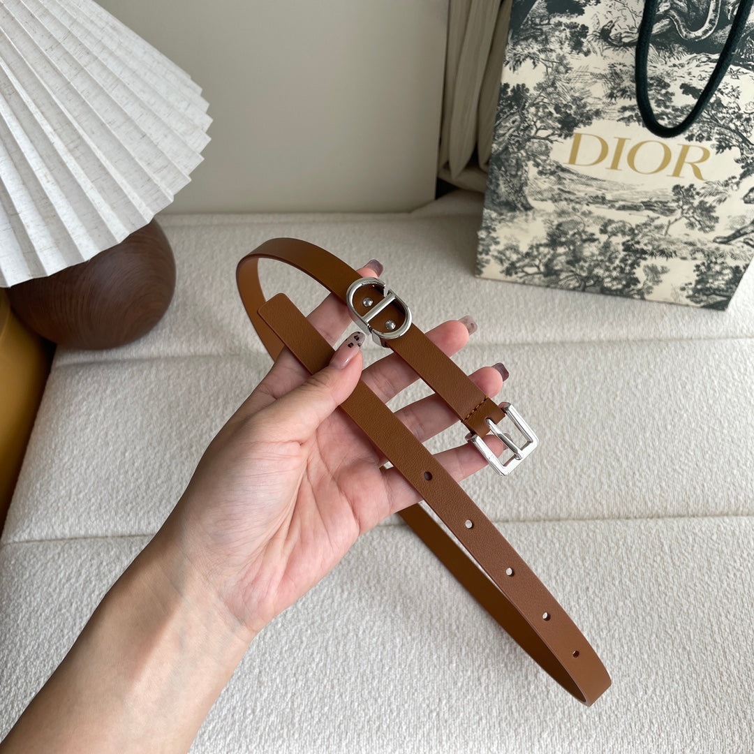 New luxury brand1:1 women's Lucky 15mm leather fashionable casual belt+original gift