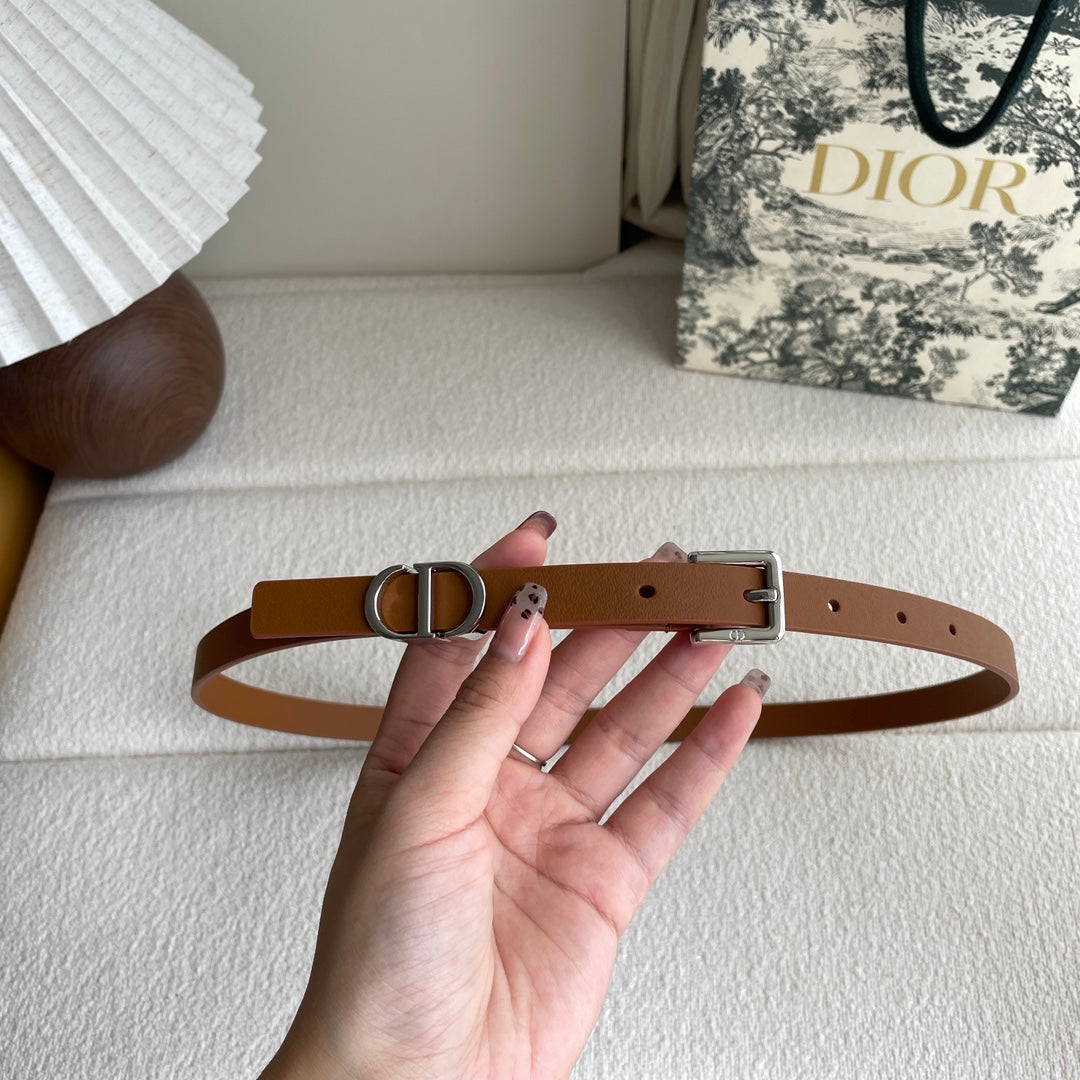 New luxury brand1:1 women's Lucky 15mm leather fashionable casual belt+original gift