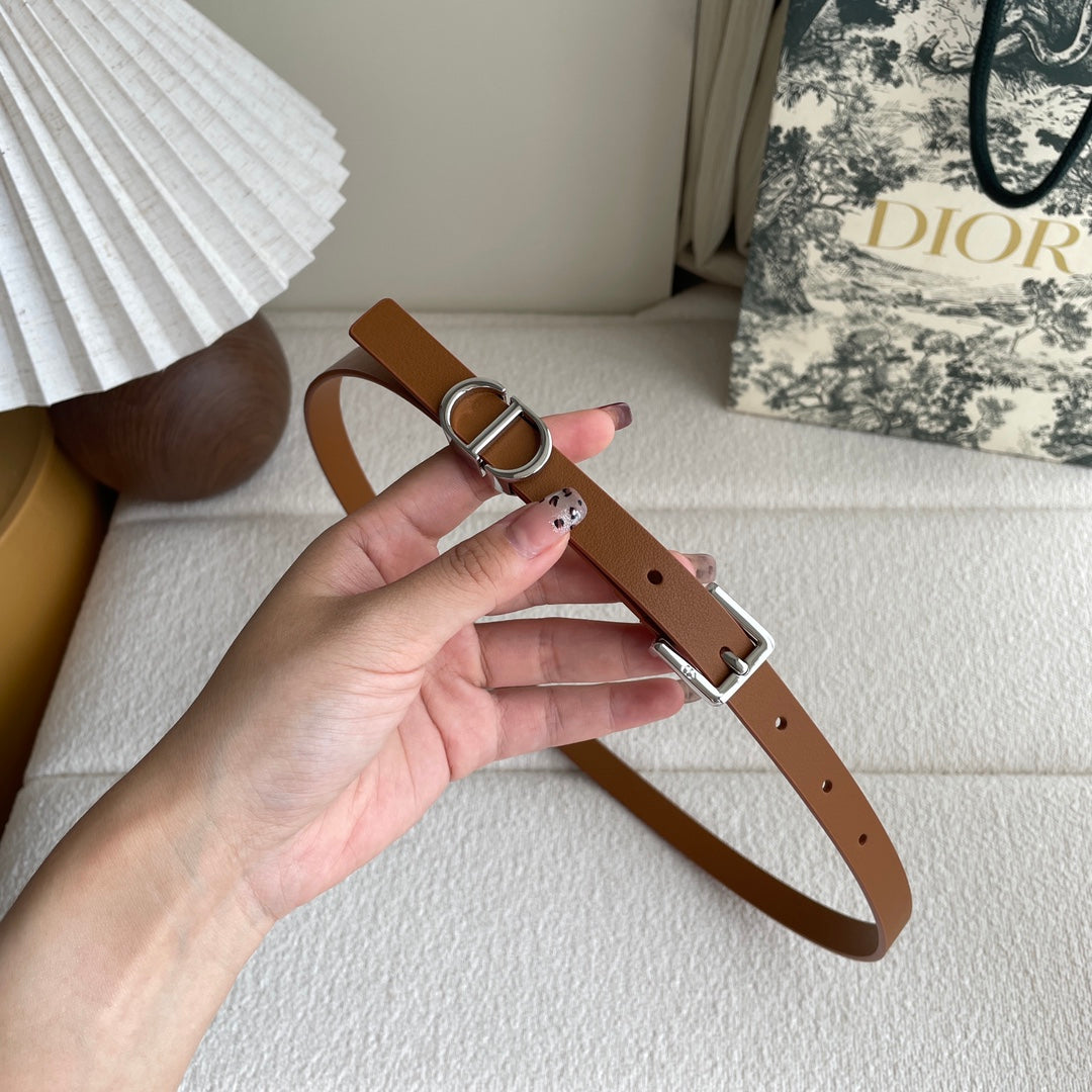 New luxury brand1:1 women's Lucky 15mm leather fashionable casual belt+original gift