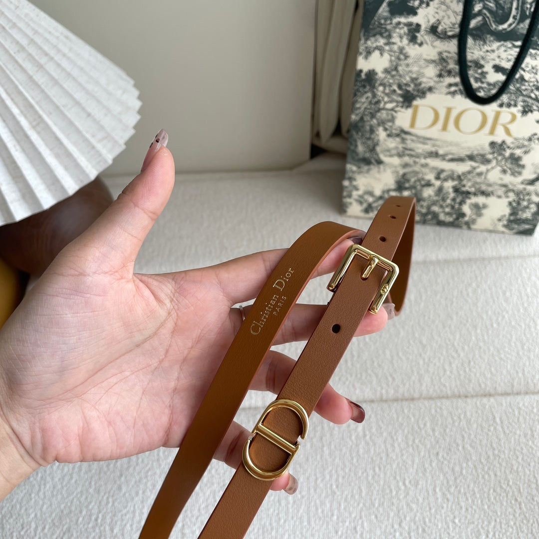 New luxury brand1:1 women's Lucky 15mm leather fashionable casual belt+original gift