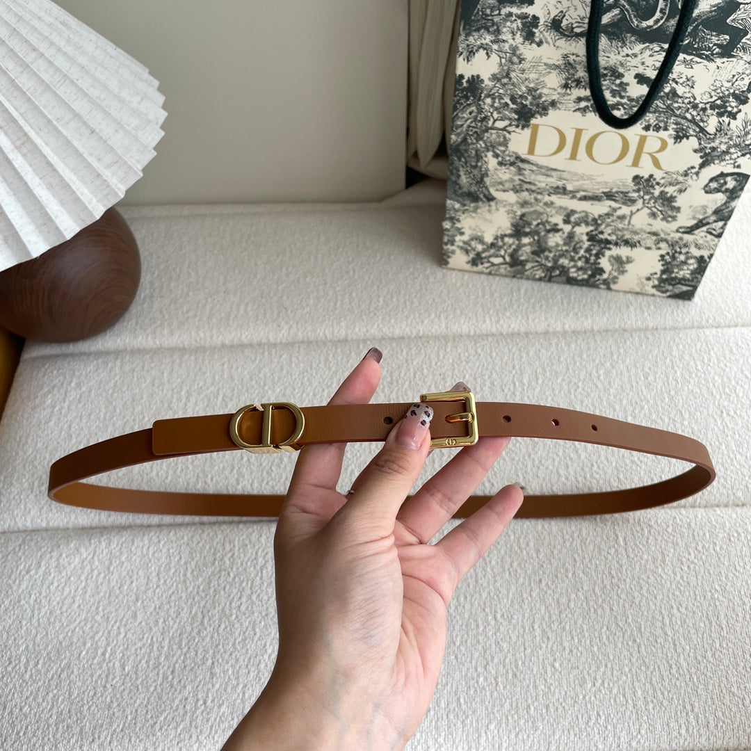 New luxury brand1:1 women's Lucky 15mm leather fashionable casual belt+original gift