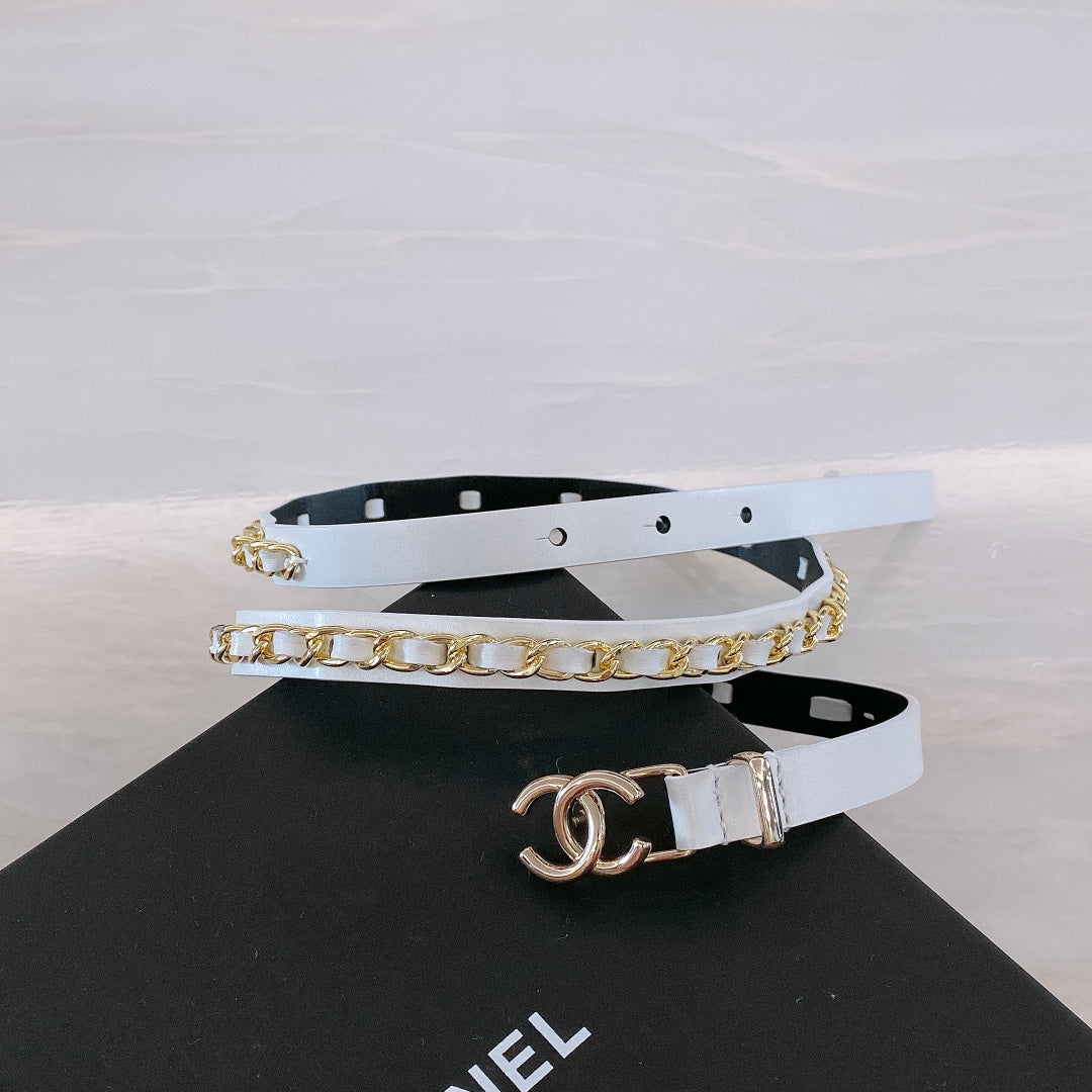 New style small fragrant style slim waist belt, high-end drawstring, versatile decorative dress, antique belt, enamel buckle waist seal