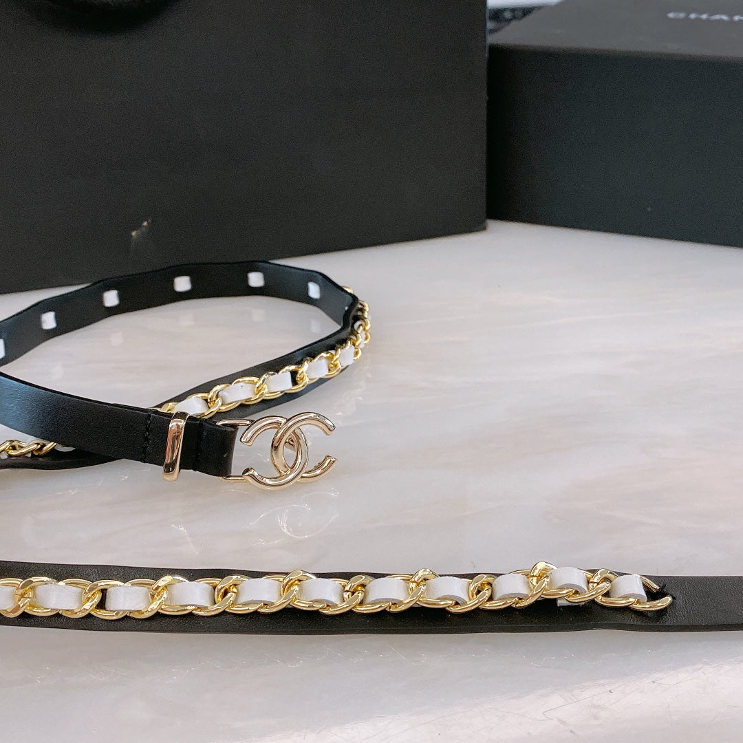 New style small fragrant style slim waist belt, high-end drawstring, versatile decorative dress, antique belt, enamel buckle waist seal