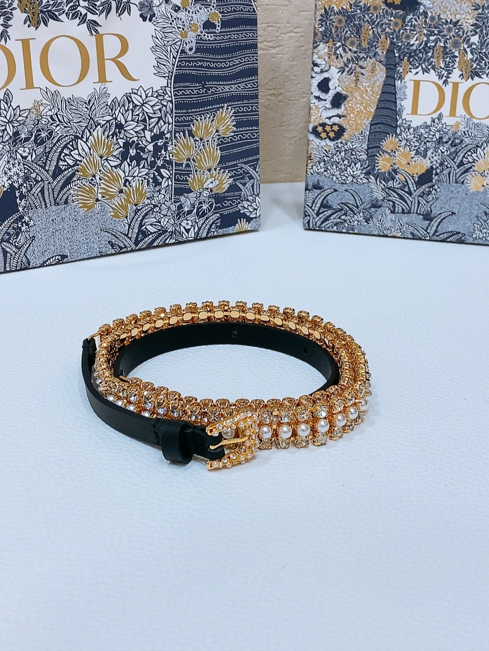 New Women's Leather Shining Crystal Belt 10MM